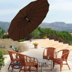 Tangkula 10 FT Patio Offset Umbrella, Outdoor Cantilever Umbrella