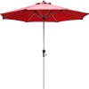 Tangkula 9 ft Patio Umbrella, Outdoor Market Table Umbrella with 1.5" Aluminum Pole