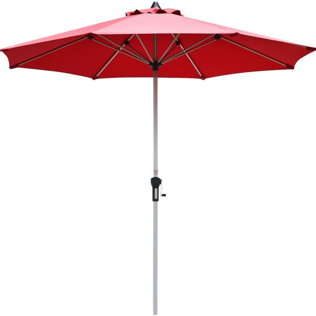 Tangkula 9 ft Patio Umbrella, Outdoor Market Table Umbrella with 1.5" Aluminum Pole