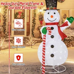Tangkula 5 FT Pop-up Lighted Christmas Snowman