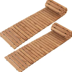 Tangkula 8 ft Roll-Out Garden Fir Wood Pathway