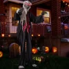 Tangkula 8.2 FT Standing Animatronic Werewolf, Scary Halloween Prop with Howling Sounds