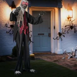 Tangkula 8.2 FT Standing Animatronic Werewolf, Scary Halloween Prop with Howling Sounds