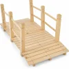 Tangkula 5 FT Wooden Garden Bridge