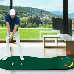 Tangkula 10 FT x 3 FT Golf Putting Green, Golf Putting Mat for Indoor & Outdoor Practice
