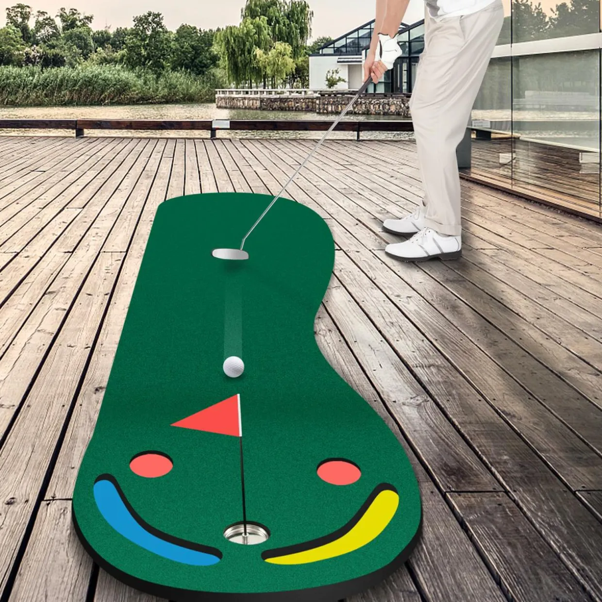 Tangkula 10 FT x 3 FT Golf Putting Green, Golf Putting Mat for Indoor & Outdoor Practice