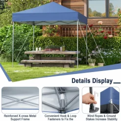 Tangkula 6.6 ft x 6.6 ft Outdoor Pop-up Instant Canopy Tent