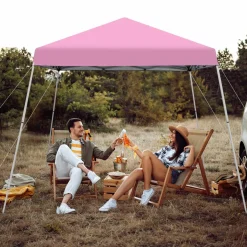 Tangkula 10 ft x 10 ft Outdoor Instant Pop-up Canopy, Folding Slanted Leg Canopy Tent