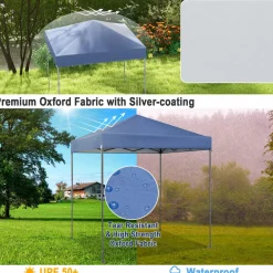 Tangkula 6.6 ft x 6.6 ft Outdoor Pop-up Instant Canopy Tent