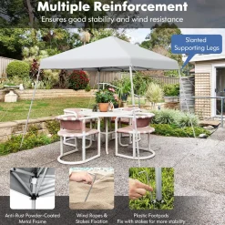 Tangkula 10 ft x 10 ft Outdoor Instant Pop-up Canopy, Folding Slanted Leg Canopy Tent