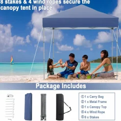 Tangkula 6.6 ft x 6.6 ft Outdoor Pop-up Instant Canopy Tent
