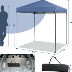 Tangkula 6.6 ft x 6.6 ft Outdoor Pop-up Instant Canopy Tent