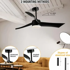 Tangkula 52 Inch Ceiling Fan with Light