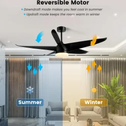 Tangkula 60 Inch Ceiling Fan with Light