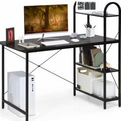 Tangkula 48 Inch Computer Desk with 4-Tier Storage Shelves