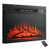 Tangkula 23 inch Electric Fireplace Insert, Recessed Fireplace w/ 3 LED Realistic Flame Effects