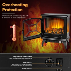 Tangkula 23 Inch Electric Fireplace Stove