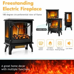 Tangkula 23 Inch Electric Fireplace Stove