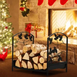 Tangkula 19 Inch Firewood Rack, Decorative Log Holder