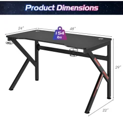 Tangkula 48 Inch Gaming Desk
