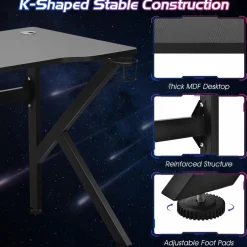 Tangkula 48 Inch Gaming Desk