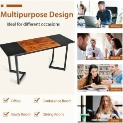 Tangkula 63 Inch Large Home Office Computer Desk