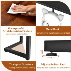 Tangkula 63 Inch Large Home Office Computer Desk