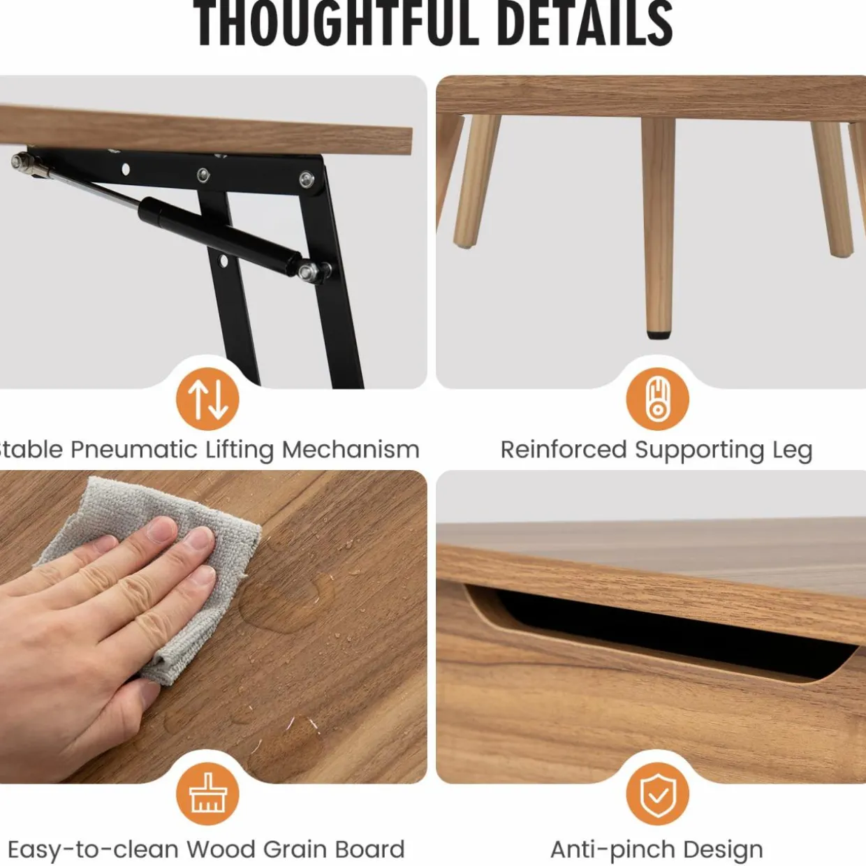 Tangkula 47 Inch Lift Top Coffee Table with Storage