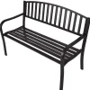 Tangkula 50 Inch Outdoor Steel Garden Bench Park Bench