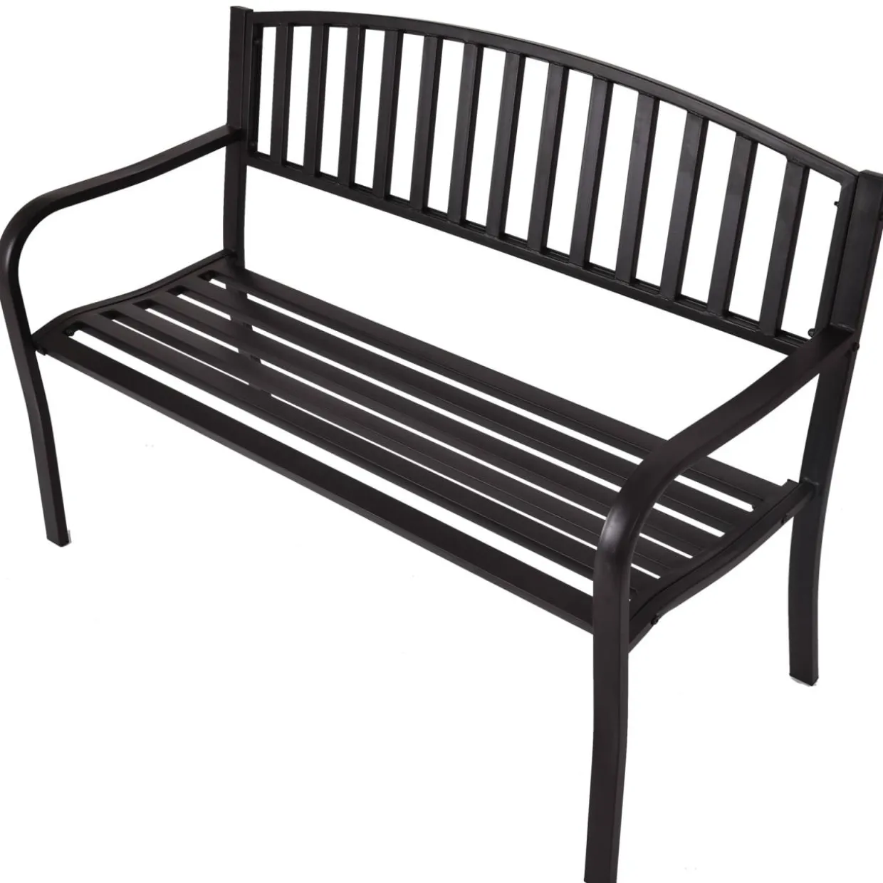 Tangkula 50 Inch Outdoor Steel Garden Bench Park Bench
