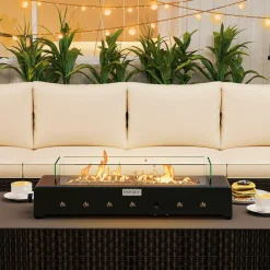 Tangkula 30 Inch Tabletop Propane Fire Pit