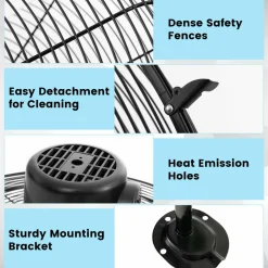 Tangkula 21 Inch Wall Mount Fan w/ Aluminum Fan Blades