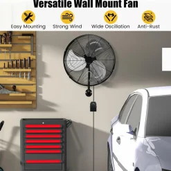 Tangkula 21 Inch Wall Mount Fan w/ Aluminum Fan Blades