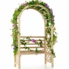 Tangkula 81.5 Inch Wooden Arch with 2 Person Bench