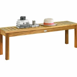 Tangkula 52 Inches Acacia Wood Outdoor Bench, Wood Bench for Dining Room Entryway Poolside Garden