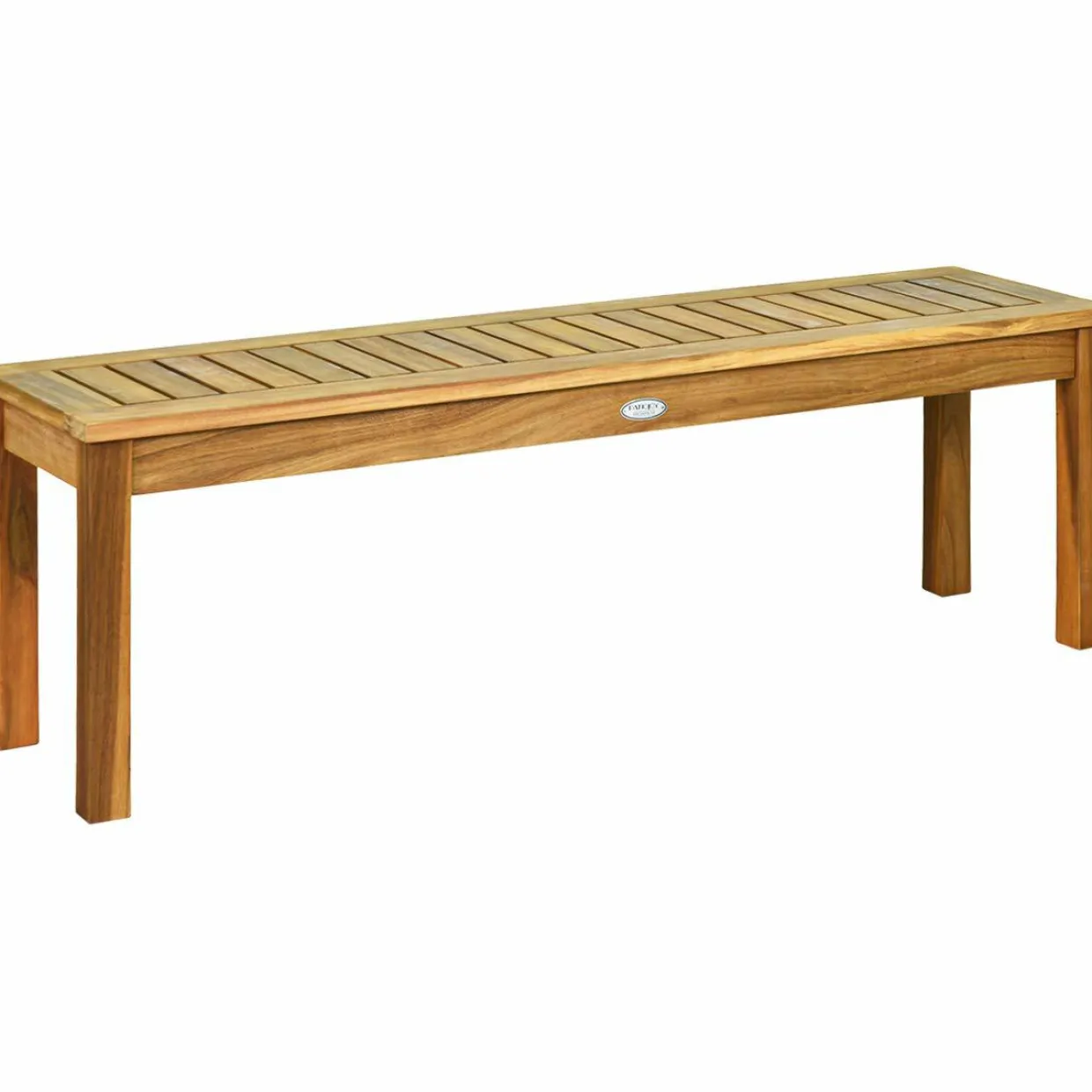 Tangkula 52 Inches Acacia Wood Outdoor Bench, Wood Bench for Dining Room Entryway Poolside Garden
