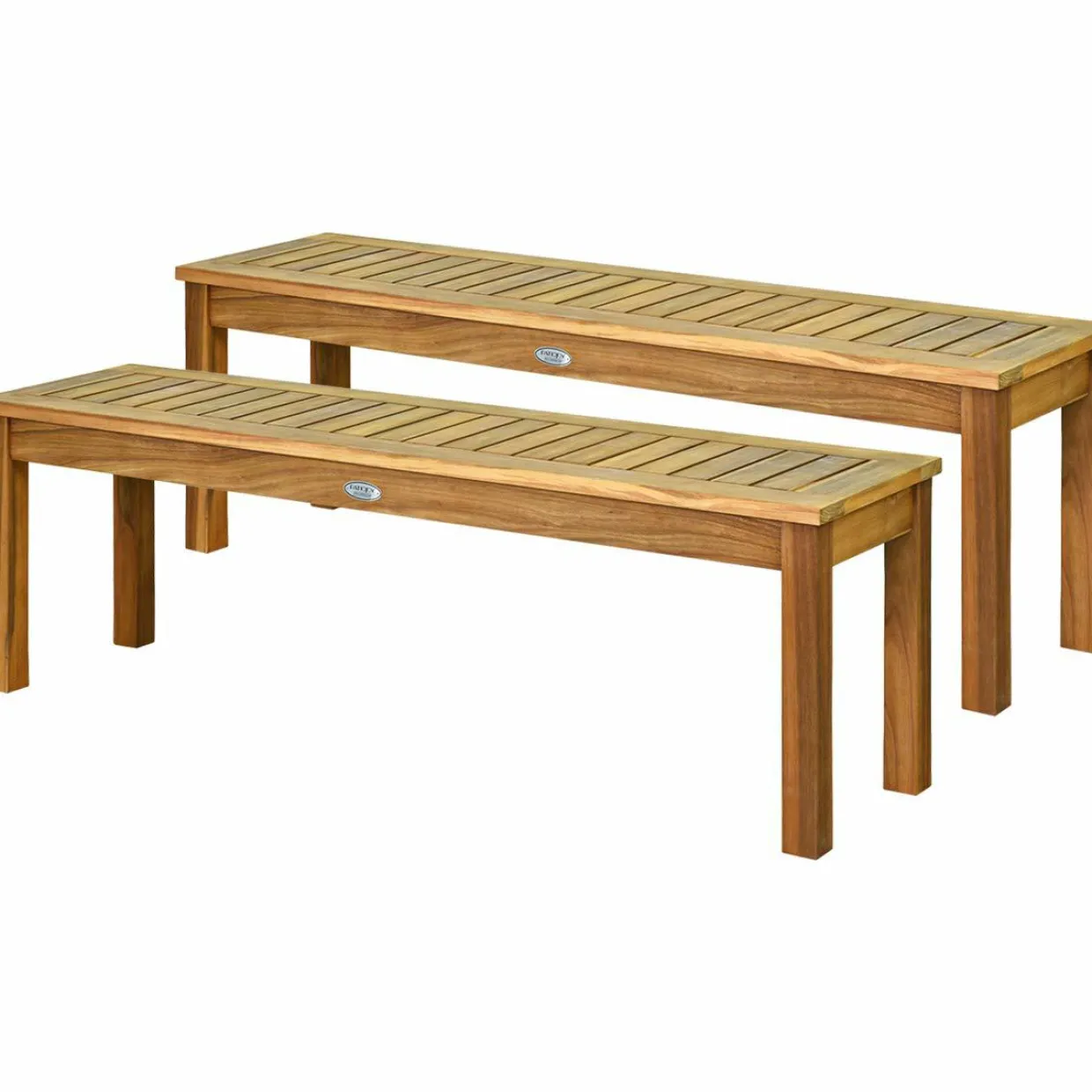 Tangkula 52 Inches Acacia Wood Outdoor Bench, Wood Bench for Dining Room Entryway Poolside Garden