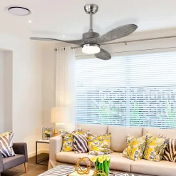 Tangkula 48 Inches Ceiling Fan with LED Light and Remote Control