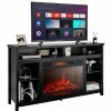 Tangkula 58 Inches Fireplace TV Stand for TVs up to 65 Inches