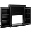 Tangkula 70 Inches Freestanding Mantel Stand, Modern Media Fireplace Cabinet for Living Room Bedroom (Stand Only)