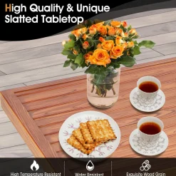 Tangkula 57 Inches Propane Fire Pit Table, Patiojoy 50,000 BTU Outdoor Rectangular FirePit Table
