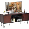 Tangkula 59 Inches Retro Wooden TV Stand for TVs up to 65 Inches