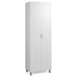 Tangkula 73.5 Inches Tall Storage Cabinet with Double Door, Freestanding Pantry Cabinet with Adjustable Shelf & Anti-tilt Design