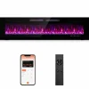 Tangkula 42/50/60/72 Inches Ultra-Thin Electric Fireplace, Wall-Mounted & Recessed Fireplace Heater with Smart APP Control, Compatible with Alexa