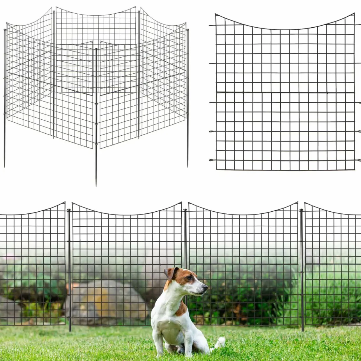 Tangkula 39 in(H) x 14.5 ft(W) Decorative Garden Fence