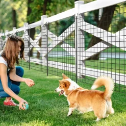 Tangkula 39 in(H) x 14.5 ft(W) Decorative Garden Fence