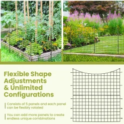 Tangkula 39 in(H) x 14.5 ft(W) Decorative Garden Fence