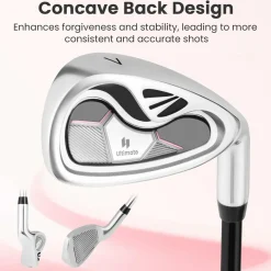 Tangkula #7 Iron Single Golf Club for Women, Head Cover for Right Handed Golfers, 36.5 Inch