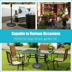 Tangkula 43 lbs Heavy Duty Resin Umbrella Base
