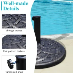 Tangkula 43 lbs Heavy Duty Resin Umbrella Base